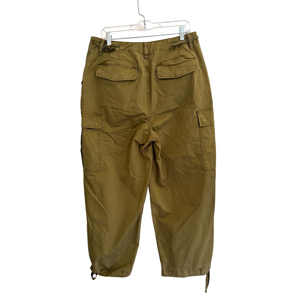 Olive Cargo Drawstring Ankle Pants - Women - Picture 3 of 12